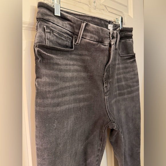 Good American Good Legs High Rise Skinny Jeans in Distressed Black, Size 14/32 - Picture 2 of 11